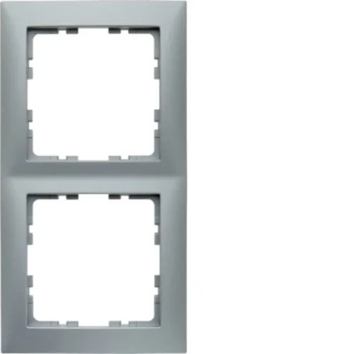 Berker Cadre 2 postes aluminium mat 10129939