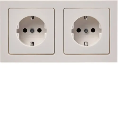 Kit de prises SCHUKO Berker 2 postes 47206099