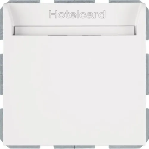 Interrupteur relais Hotelcard Berker 16408999, blanc polaire brillant