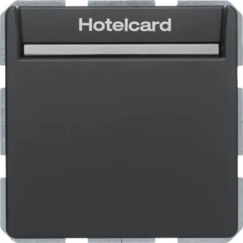 Interrupteur relais Hotelcard Berker 16406096, anthracite velouté