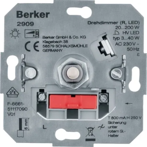 Variateur rotatif Berker (R, LED) 2909