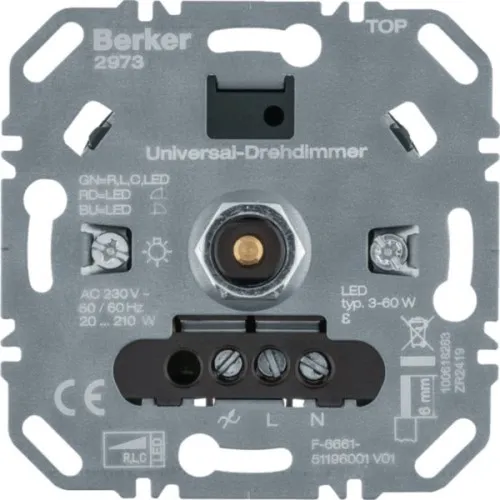 Variateur rotatif Berker Uni (R,L,C,LED) 2973