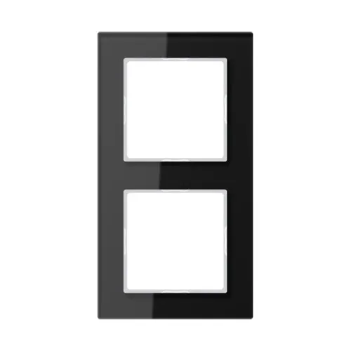 Cadre en verre Jung 2-fold noir AC 582 GL SW