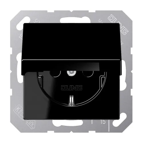 Prise SCHUKO Jung A 1521 BFKL SW, 16 A 250 V, noir