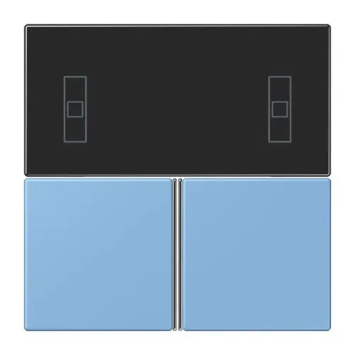 Jeu de touches 3 touches Jung LC 4093 TSA 256 bleu céruléen 59