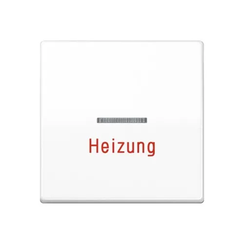 Bascule Jung AS, 1 poste, chauffage, avec guide-lumière, 55x55 mm, duroplast, blanc alpin