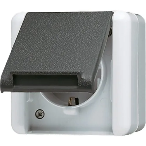 Jung 820W Prise de courant SCHUKO 16 A, 250 V ~, avec couvercle rabattable