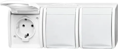 Prise multiple SCHUKO triple Busch-Jaeger 2300/3 EW-54