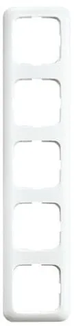 Busch-Jaeger 2515-214 Cadre de finition, Reflex SI, cadre 5 places, blanc alpin (2CKA001725A0969)