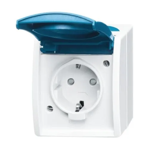 Busch-Jaeger Prise avec couvercle rabattable 20 EBW-53