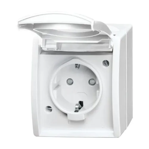 Busch-Jaeger Prise avec couvercle rabattable 20 EBW-54