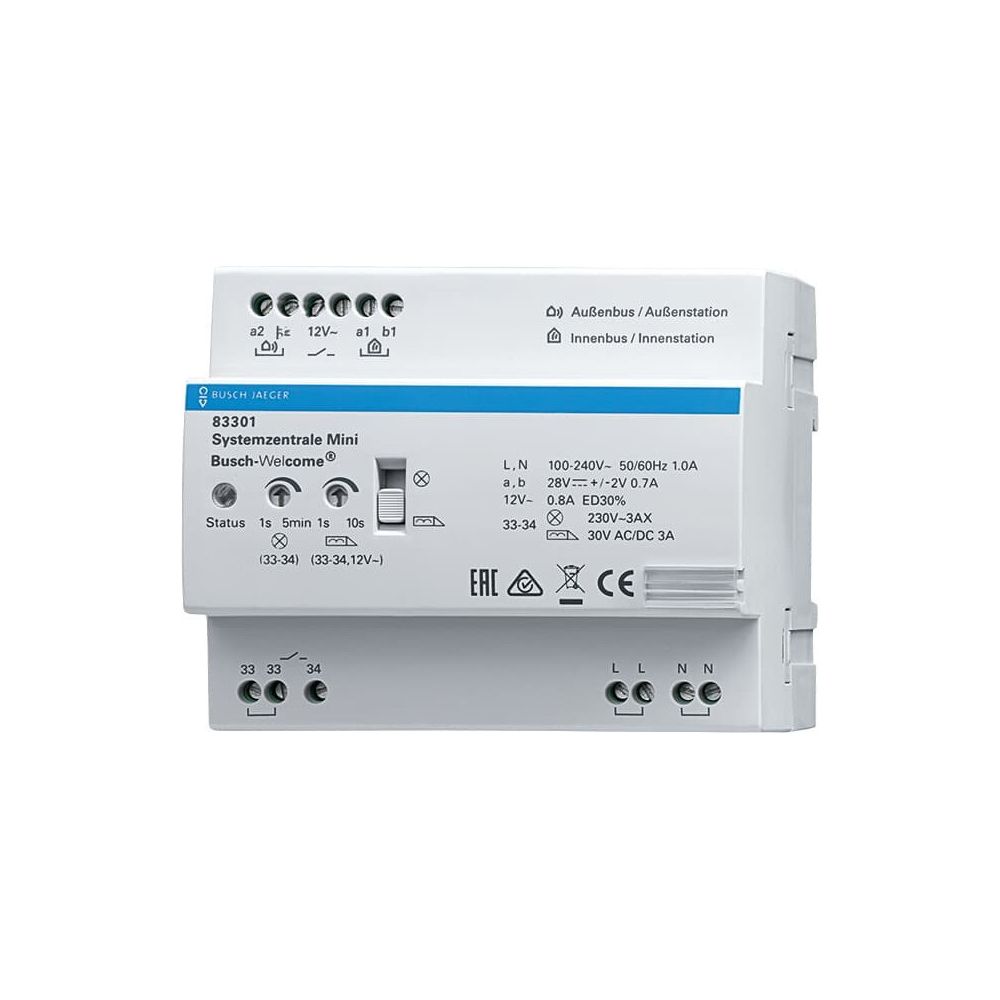 Busch-Jaeger Systemcentral Mini 83301 Communication d'entrée - Appareil d'alimentation et de commande