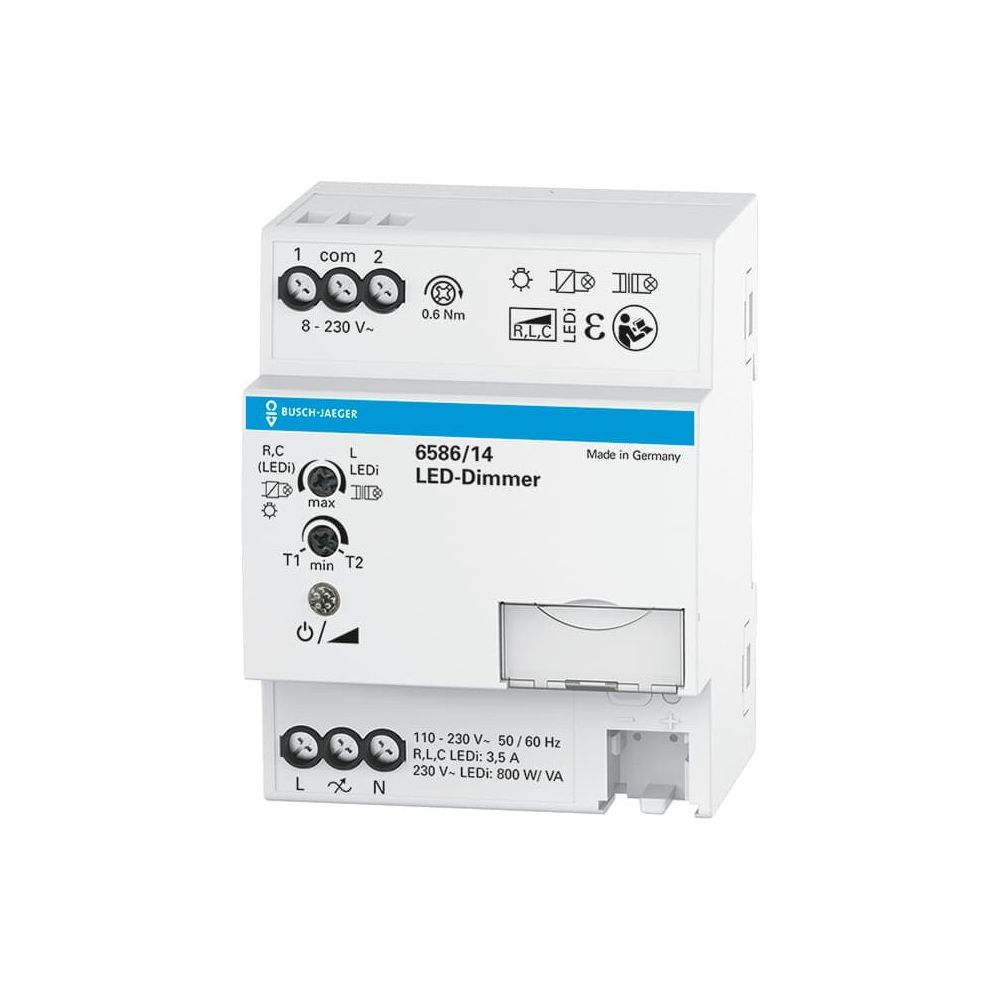 Busch-Jaeger Variateur Busch-Dimmer gris 6586/14 Variateur REG conventionnel variateur à touches avec commande locale