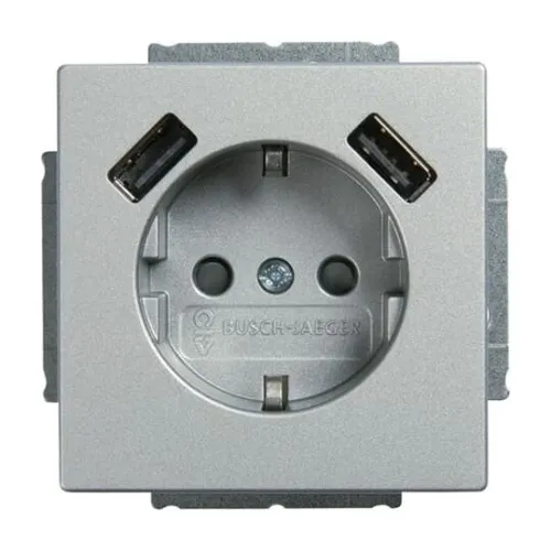 Busch-Jaeger Prise SCHUKO 2x USB 20 EUCB2USB-83