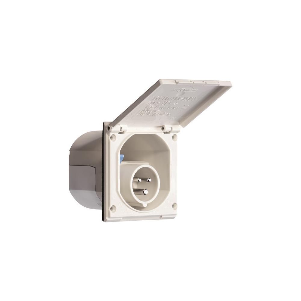 ABL Fiche de raccordement encastrable 16A 3 pôles, 230V IP44, plastique, Bleu, 1154200