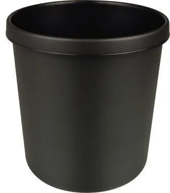 Helit Poubelle H6106395 26x27 cm 12 L ronde plastique noir
