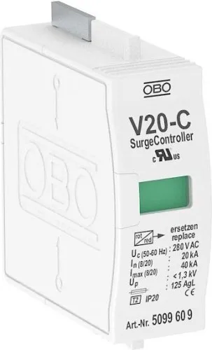 OBO Bettermann Module supérieur de parafoudre V20 (réf. 50996609)