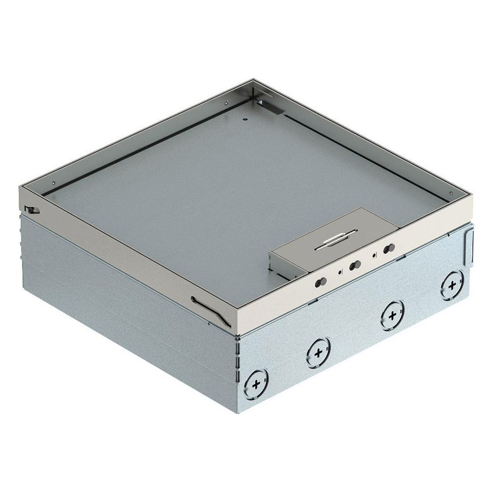 Insert d'appareil UDHOME9 2V GB V en acier inoxydable - OBO Bettermann - 246x246 mm