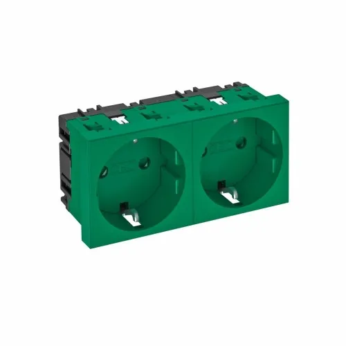 Prise de courant OBO Bettermann 0°, 2 postes STD-D0 MZGN2