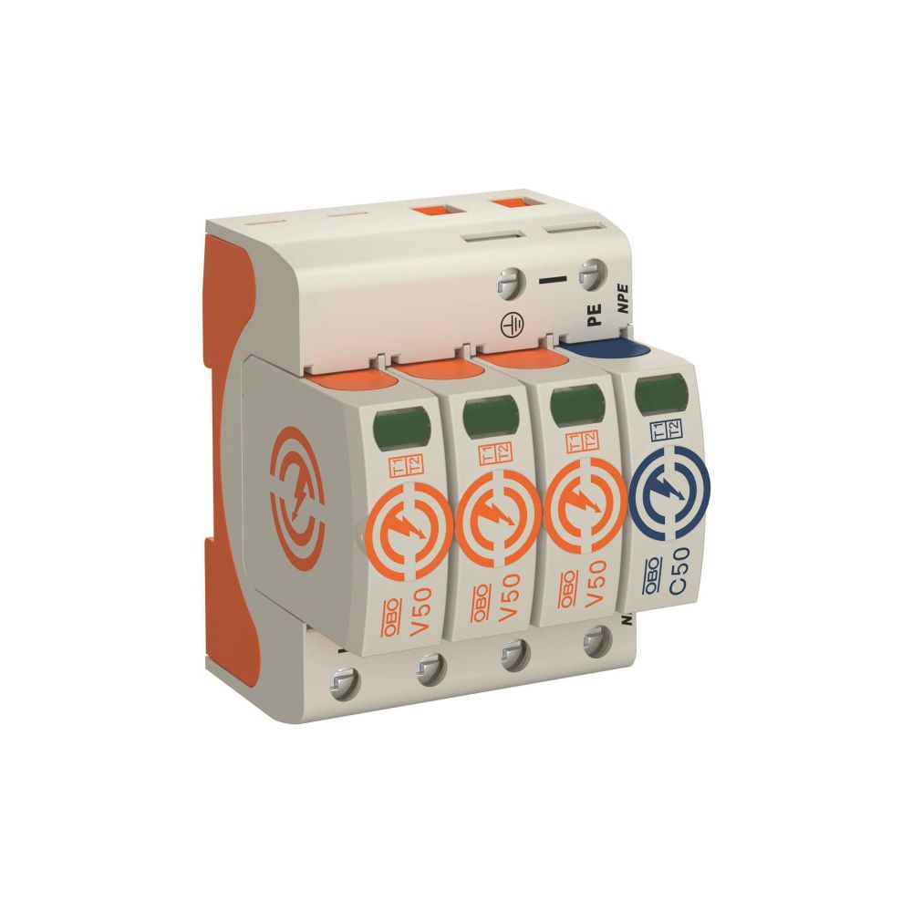 OBO Bettermann CombiController V50 V50-3+NPE-280, 280V, 4 TE, IP20