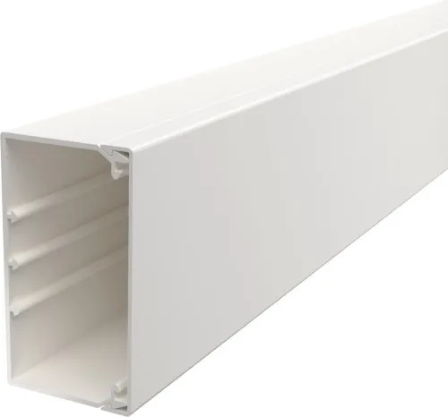 OBO Bettermann WDK60110RW Goulotte murale et plafond, avec perforation de fond, 60x110x2000 mm, PVC (6191215)