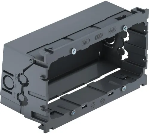 Boîte d'encastrement OBO Bettermann 71GD7-2, 148x77x58 mm, Plastique, Gris fer