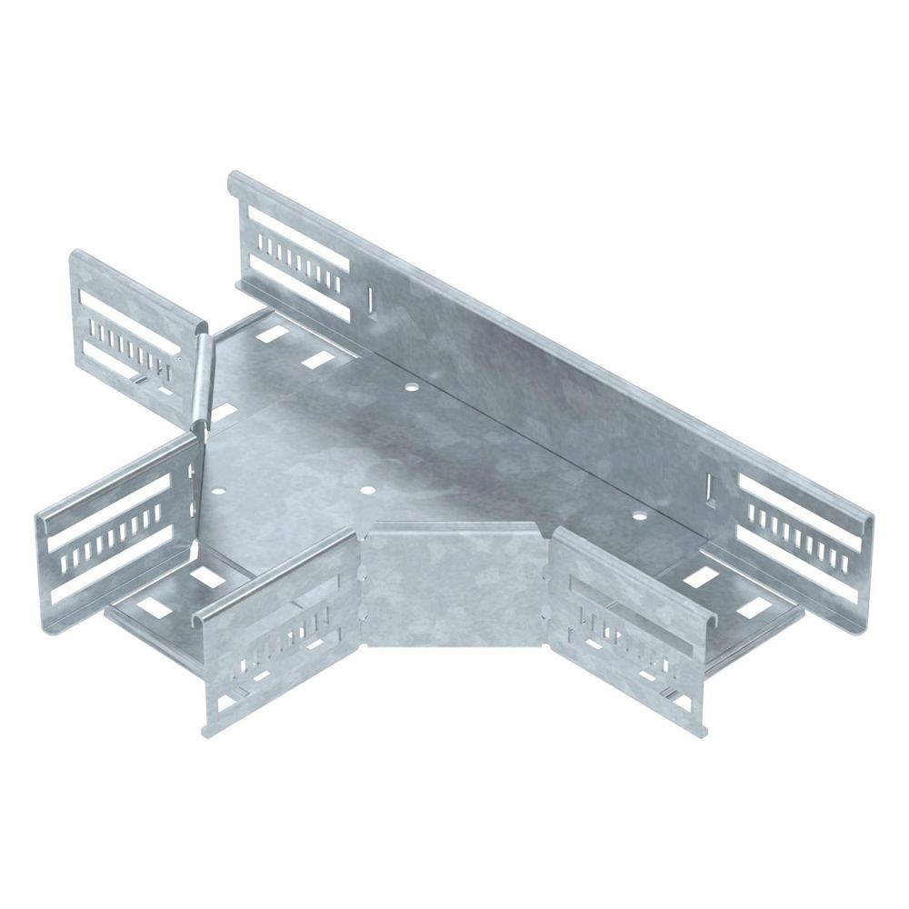 OBO Bettermann Té pour goulotte RT 610 FT, 60x100 mm, galvanisé à chaud, Zinc