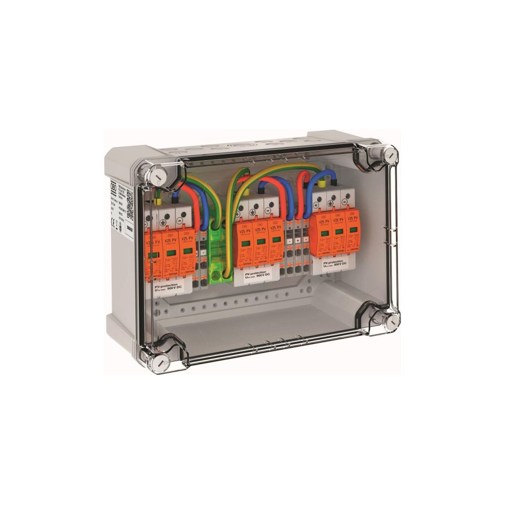 Boîte de raccordement générateur OBO Bettermann PVG-BC 900K 111, 900V, 3x1 String, IP67, plastique, gris