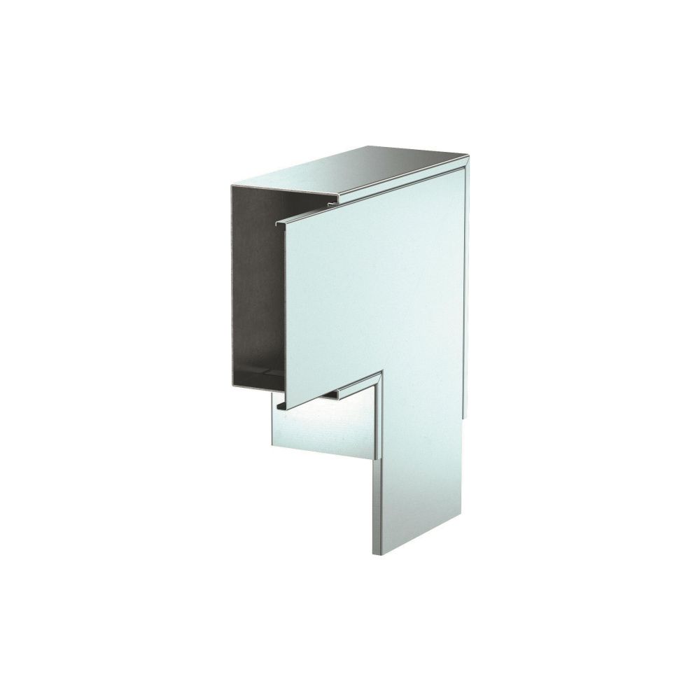 OBO Bettermann Équerre plate PLM FA 1220 FS, 90°, largeur extérieure 275 mm, hauteur intérieure 120 mm, largeur intérieure 200 mm, acier zingué en bande