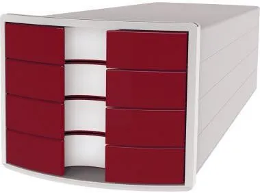 Boîte à tiroirs Han IMPULS 1012-17 DIN A4/C4 4 tiroirs, fermeture gauche/droite