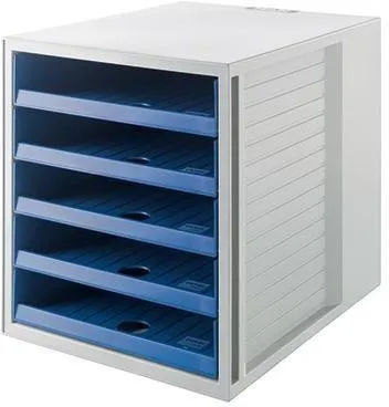 Boîte à tiroirs HAN KARMA 14018-16 5 tiroirs Recyclage vert écologique/bleu