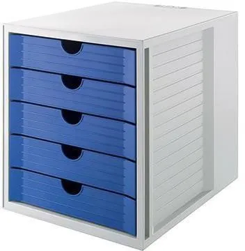 Boîte à tiroirs Han KARMA 14508-16 5 tiroirs Recyclage éco-vert/bleu