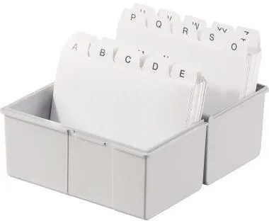 Boîte à fiches HAN A6 pour 400 fiches gris clair
