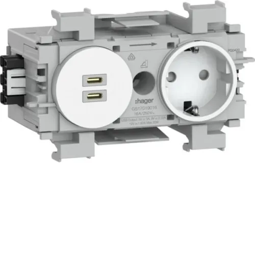 Tehalit Prise 1f. + USB C/C GS17019016