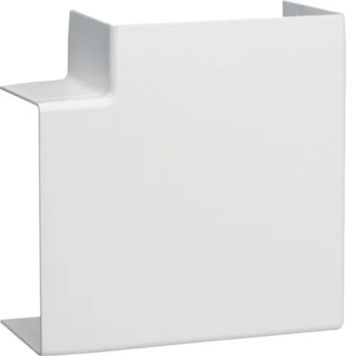 Équerre plate de raccordement Hager LFF6011059016, en forme de capot, sans halogène, pour canal de pose LF/LFF/LFH 60x110 mm, blanc trafic