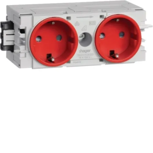 Prise électrique 2 postes Tehalit GS2000 vrt