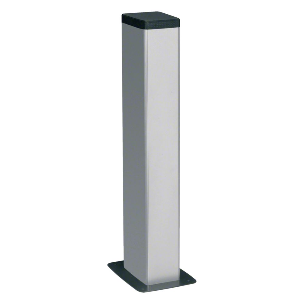 Colonne de raccordement au sol Hager DAP 2 faces, montage affleurant, aluminium anodisé, longueur 0,65 m