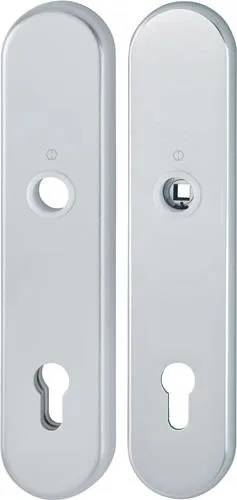 Paire de plaques de protection longues Hoppe F1 Alu. argenté F1 PZ 92mm