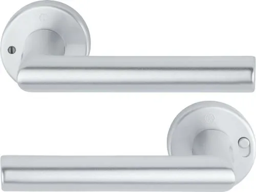 Garniture de porte Hoppe Ams.1400/42VR Alu.F1 rd.o.DIN li.o.D/D
