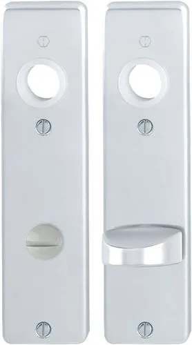 Paire de plaques de propreté courtes Hoppe 202KP Alu.F1 SK/OL