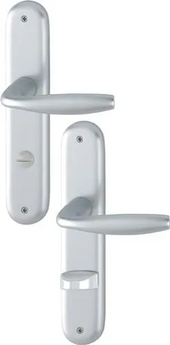Garniture de porte longue NY 1810/273P Alu.F1 SK/OL 78mm DIN G/D