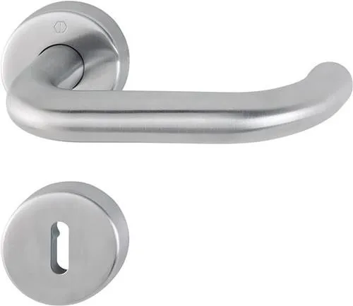 HOPPE Garniture de rosette Paris E58/42H/42HKVS/138 VA F69 U-Form PZ DIN L/R plat D/K