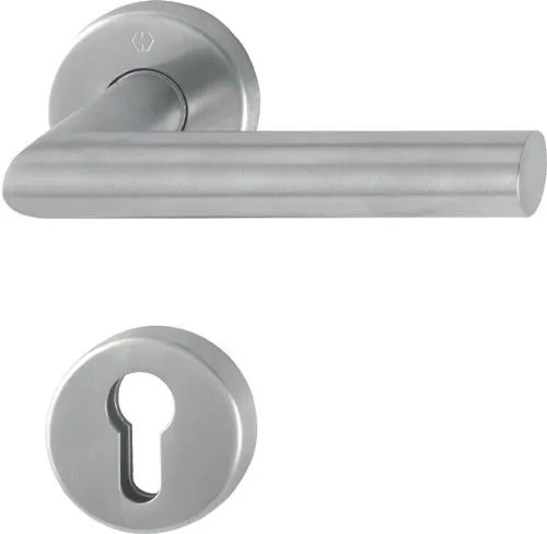Garniture FS Hoppe Ams. FS-E1400/42H/42HS VA F69 D/D TS 40-65mm PZ rond DIN L/R