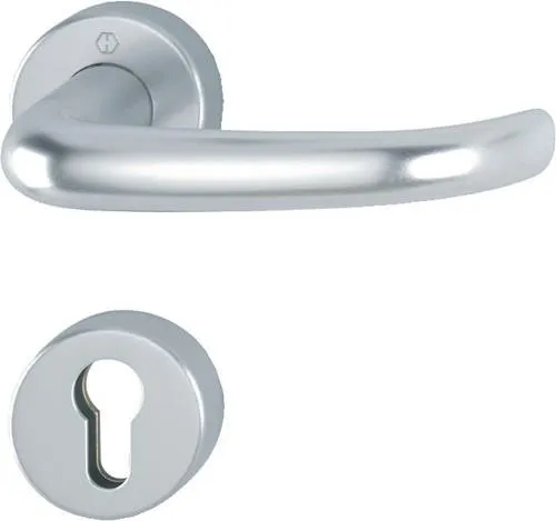 Garniture de protection incendie San Francisco FS-E1301/42H/42HS VA F69 D/D TS 40-65mm PZ rond DIN gauche/droite HOPPE