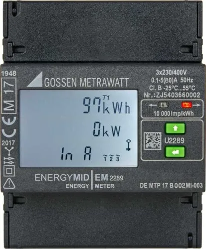 Compteur d'énergie Gossen Metrawatt EM2289 #U2289-V012