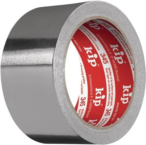 Bande adhésive aluminium KIP 345 m.Liner L.50m L.50mm — lot de 24 pièces