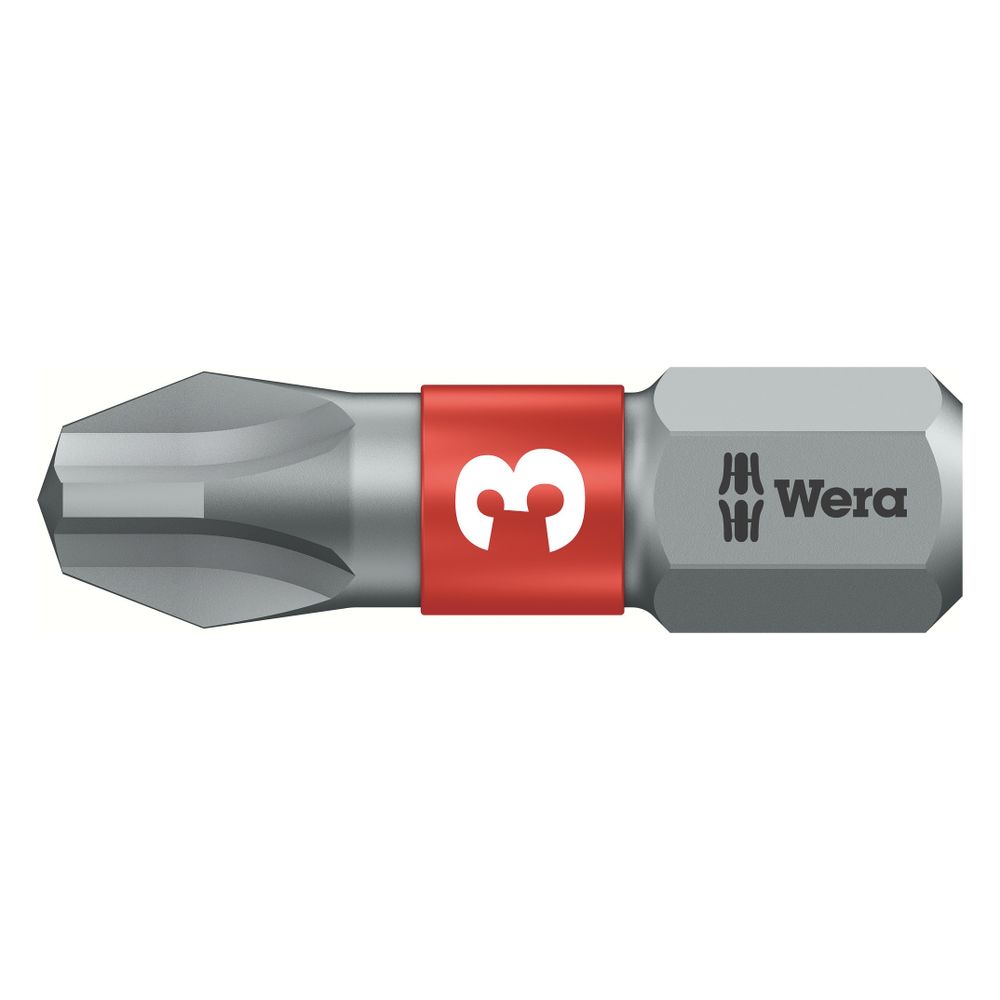 Wera Phillips-Bit 851/1 BTZ, PH 3, 25mm, 1/4"-Hex, BiTorsion, Zähhart, 05056424001