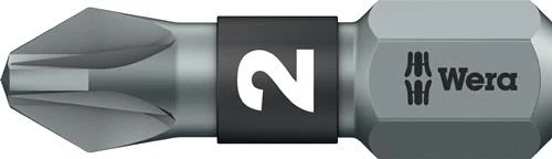 Wera Bit 855/1 BTZ 1/4" PZD 1, longueur 25 mm BiTorsion, trempé - 5056720001 — lot de 10 pièces