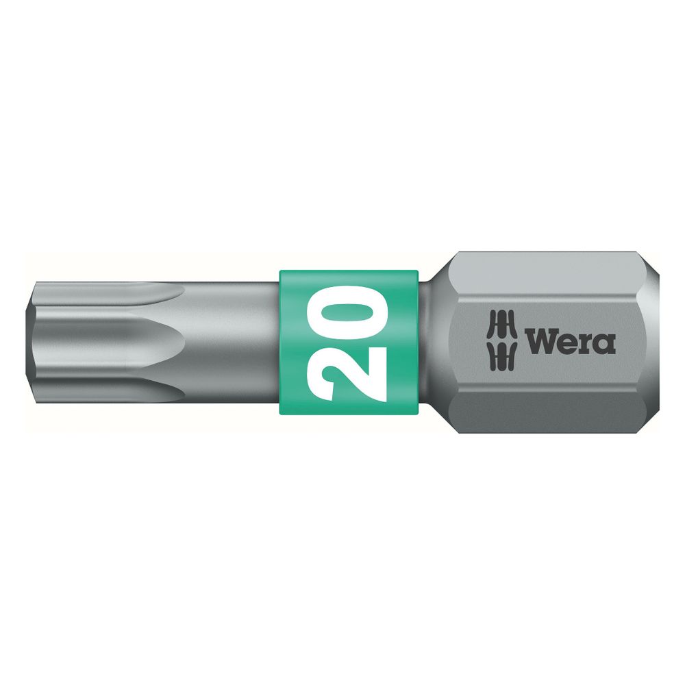 Mèche Wera Innensechsrund-Bit 867/1 BTZ, TX 20 x 25 mm, 1/4" hexagonale