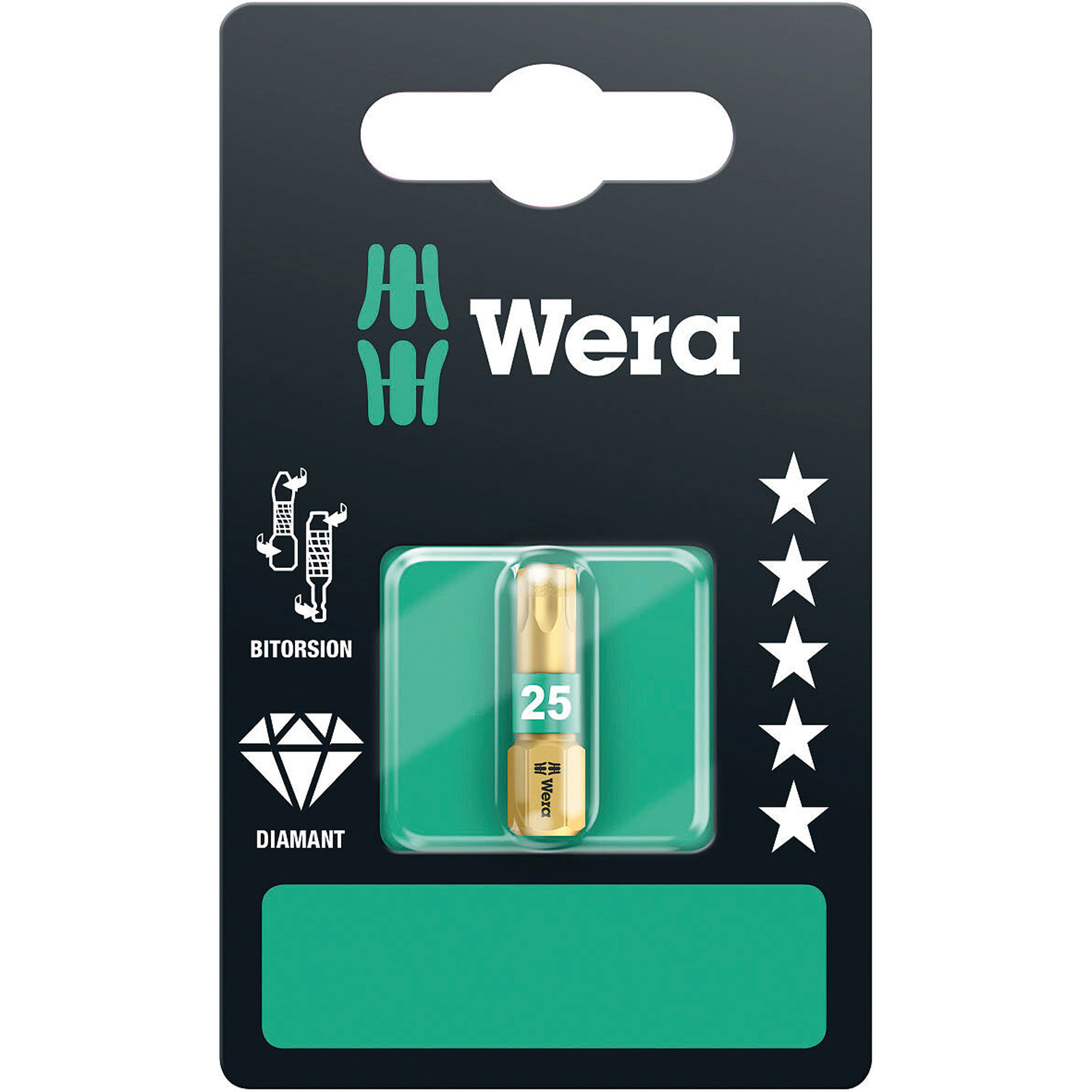 Embout diamant Wera Premium Plus 867/1 BDC — lot de 5 pièces